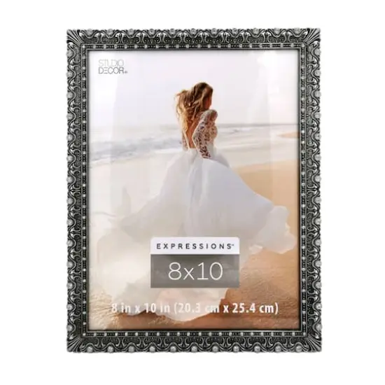 Expressions&trade; 8" x 10" Pewter Ornate Jeweled Frame by Studio D&eacute;cor&reg; {1}