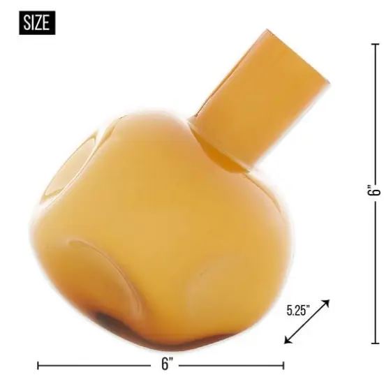 6" Yellow Abstract Vase {7}