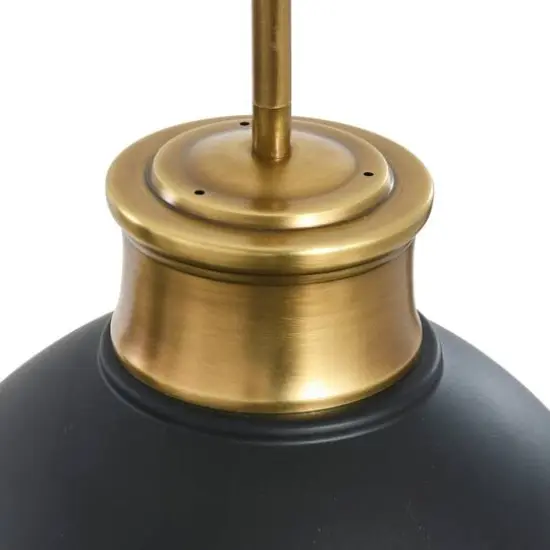 Hello Honey&reg; Robert Stevenson Lighting Cameron Two-Tone Metal & Frosted Glass Ceiling Light Matte Black {10}