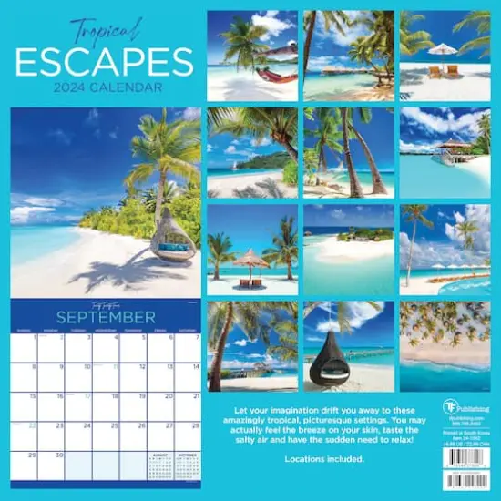 TF Publishing 2024 Tropical Escapes Wall Calendar {3}