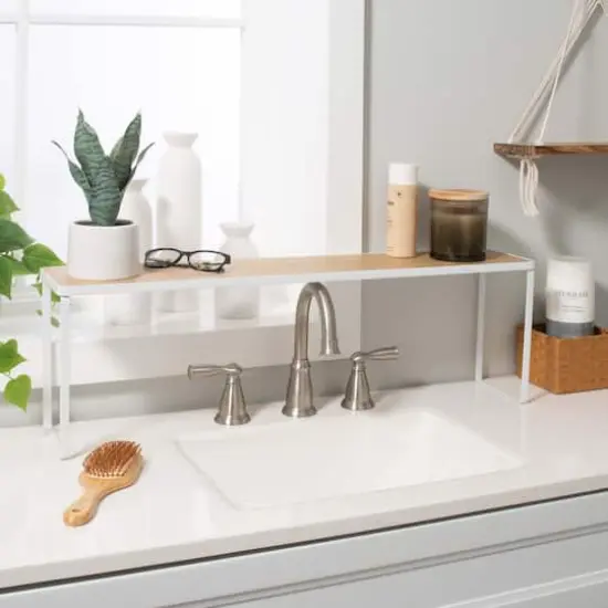 Organize It All White Over the Sink Shelf {4}