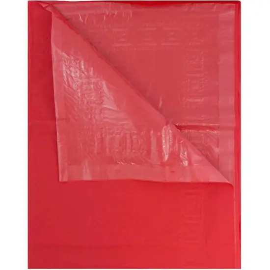 JAM Paper 108" Rectangular Plastic Lined Paper Table Cover Red {4}
