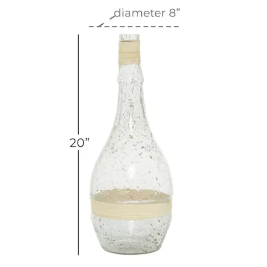 20" Clear Glass Coastal Vase {6}