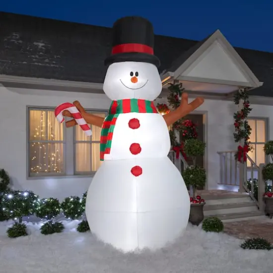 10ft. Animated Airblown® Inflatable Christmas Swiveling Snowman {3}
