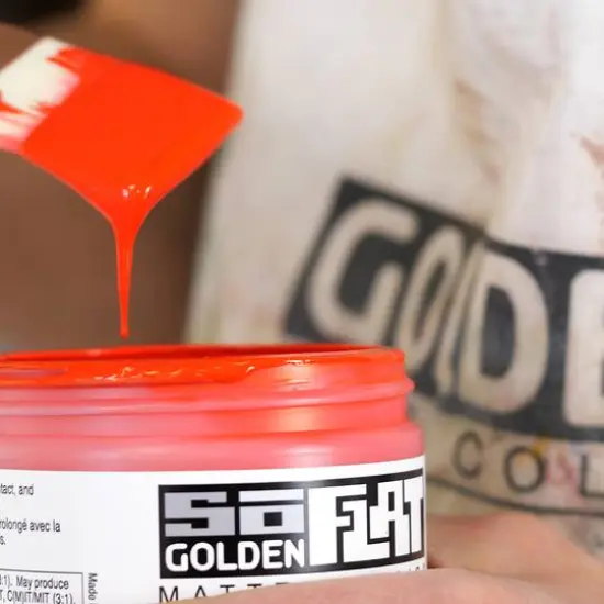 Golden&reg; SoFlat Matte Acrylic Paint, 4oz. Naphthol Red Light {5}