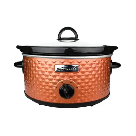 Brentwood Brown 3.5qt. Diamond-Pattern Slow Cooker {1}
