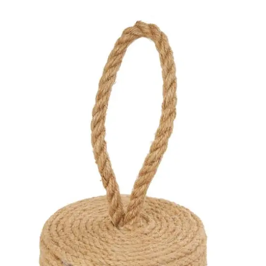 7" Brown Jute Coiled Rope Sculpture D&eacute;cor {6}
