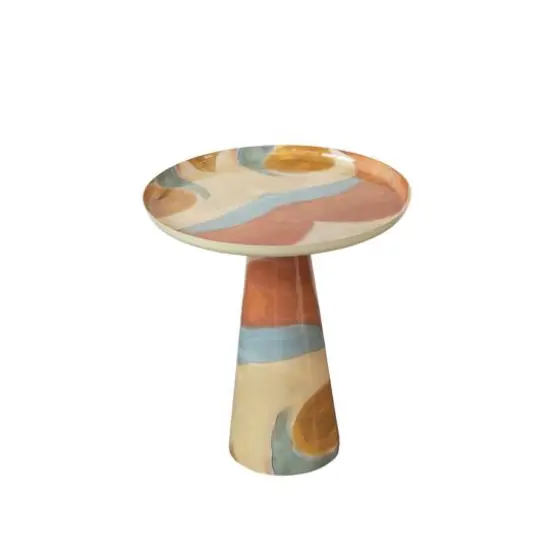 Hello Honey&reg; Multicolor Vibrant Mosaic Enameled Metal Table {7}