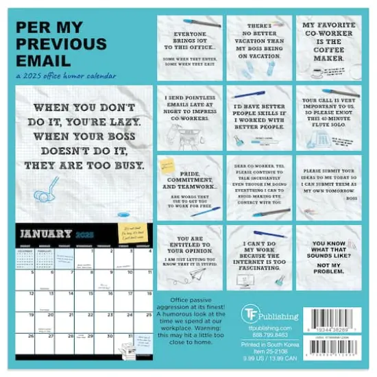 TF Publishing 2025 Per My Previous Email Mini Calendar {3}