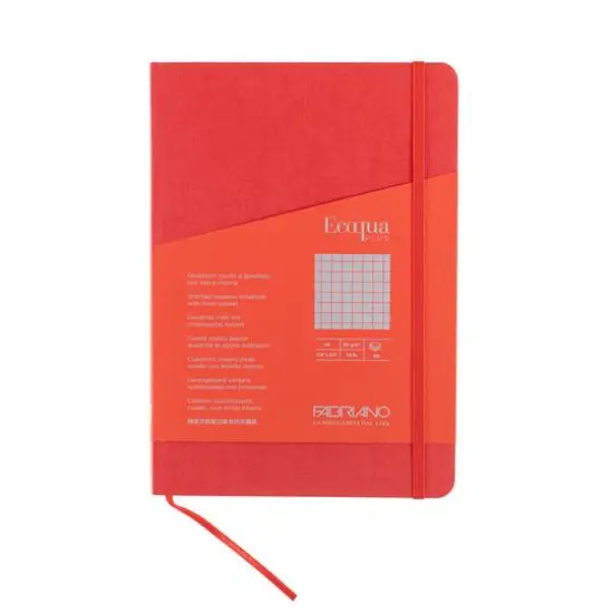 Fabriano&reg; EcoQua Plus A5 Graph Stitch-Bound Notebook Red {4}