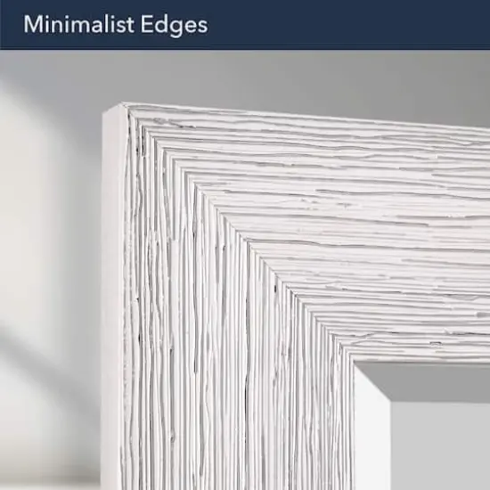 Head West&reg; Textured Chrome Rectangular Wall Vanity Mirror  {8}