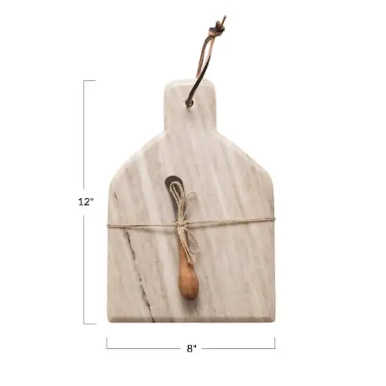 Hello Honey&reg; Marble Cheese & Cutting Board with Canap&eacute; Knife {6}