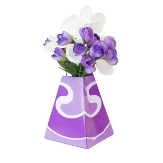 JAM Paper Pop-Up Vase Boxes, 3ct. Violet Swirls {1}