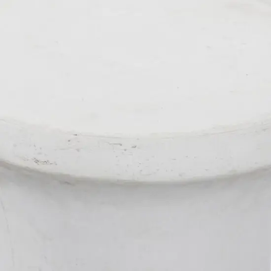 16" Fiberclay Contemporary Outdoor Stool White {4}