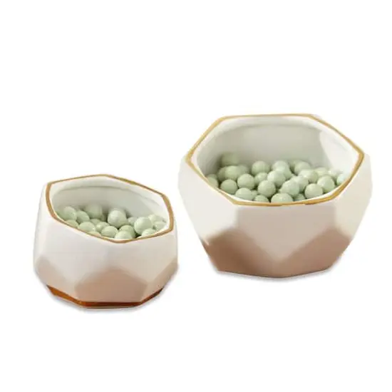 Kate Aspen&reg; Geometric Ceramic Planter Set {1}