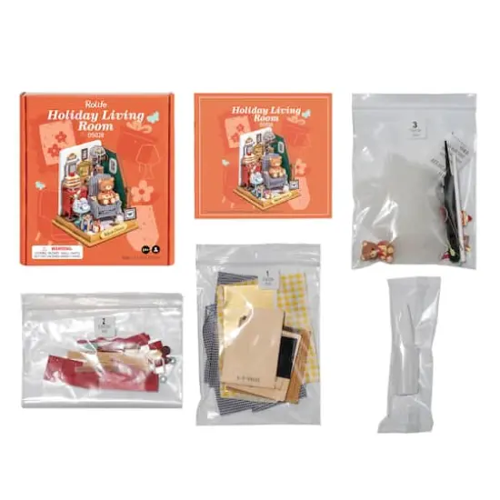 Rolife&reg; Holiday Living Room DIY Miniature Kit {5}
