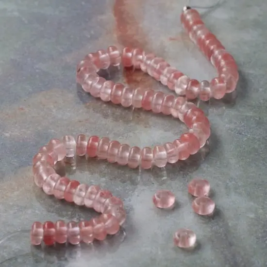 Cherry Quartz Rondelle Beads, 4mm by Bead Landing&trade; {3}