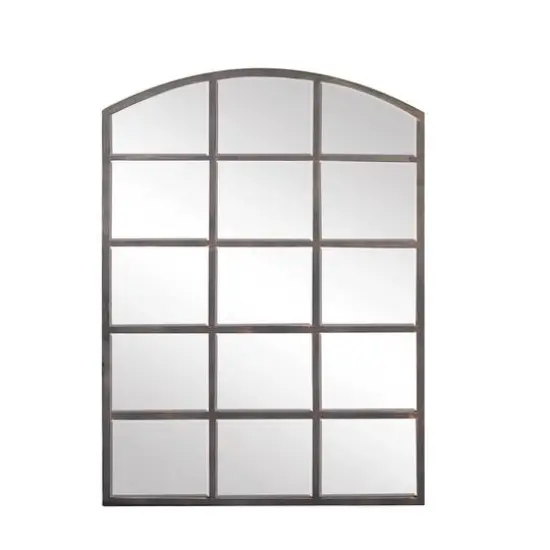 Clear Industrial Metal Wall Mirror, 40" x 30" {1}