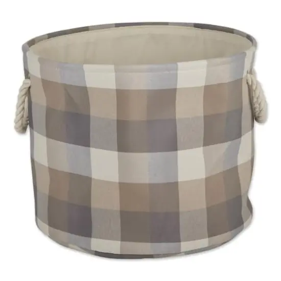 DII&reg; 15" Tri Color Round Fabric Bin Tri Color Stone {4}