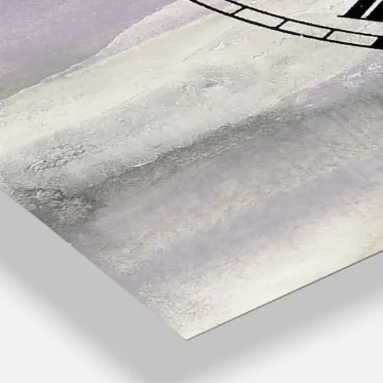 Designart 'Watercolor Minimal Purple Tones I Farmhouse Multipanel Wall Clock {4}