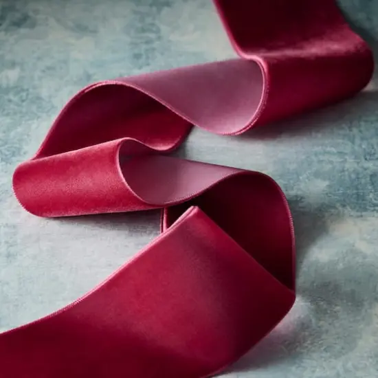 2" x 3yd. Velvet Ribbon by Celebrate It&trade; Classic Dark Pink {3}