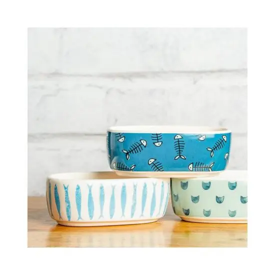 Park Life Designs Faro 5.25" Oval Cat Dish {3}