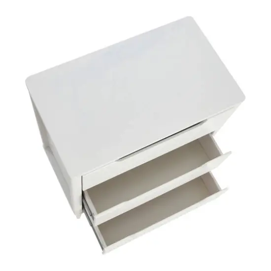 Hello Honey&reg; 37.5" Yume Mid Century Modern Solid Wood 3-Drawer Dresser Chest White Finish {7}