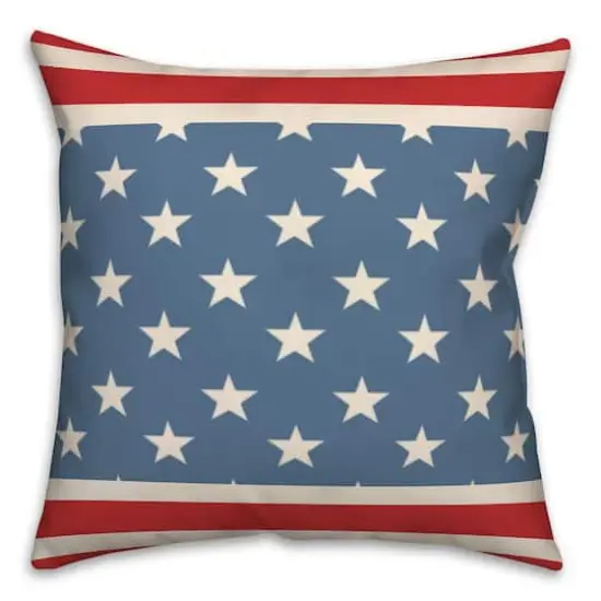 Red & Blue Stars & Stripes Throw Pillow {1}