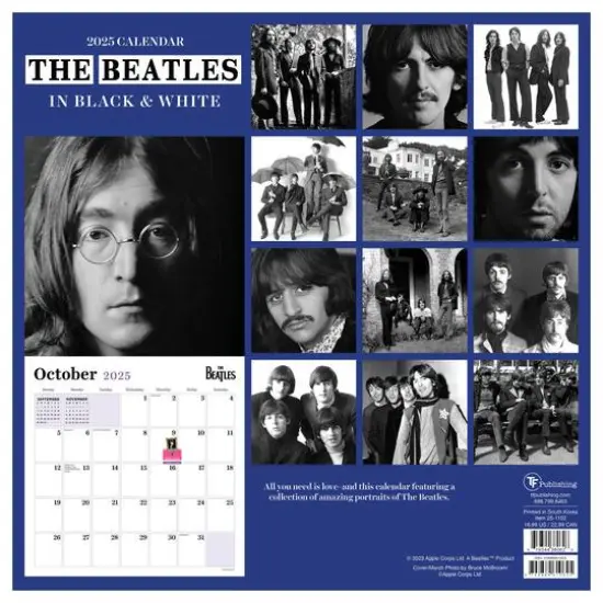 TF Publishing 2025 The Beatles: British Invasion Wall Calendar {3}