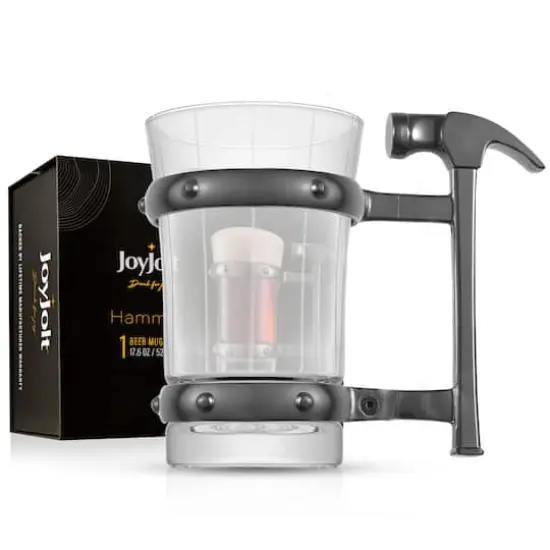 JoyJolt&reg; Tools Collection 17oz. Hammer Handle Single Beer Mug {4}