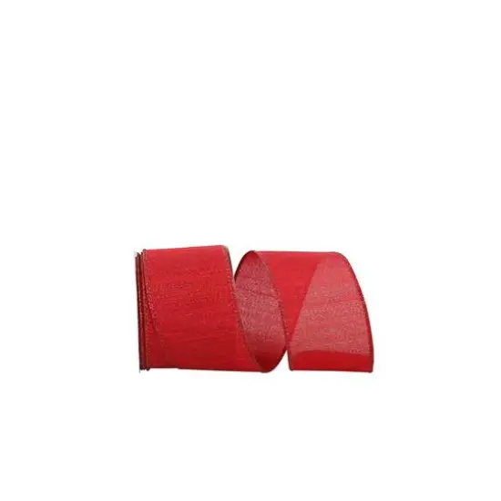 JAM Paper 2.5" x 10yd. Metallic Wired Natural Harmony Ribbon {1}