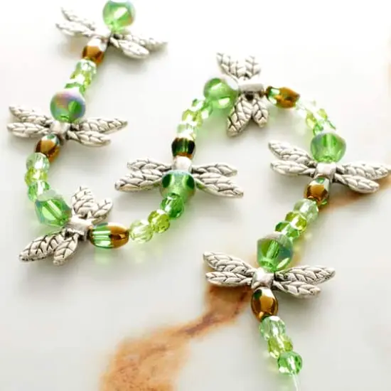Silver & Green Dragonfly Mix Beads by Bead Landing&trade; {3}