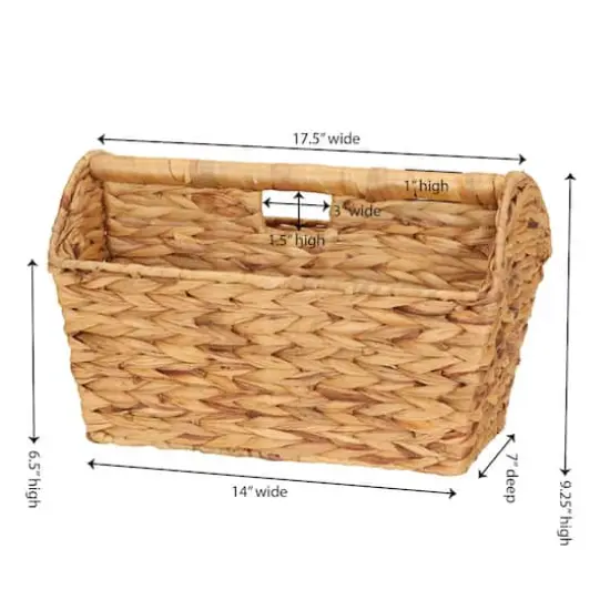 Household Essentials 17.5" Hyacinth Rectangular Woven Magazine Rack {5}