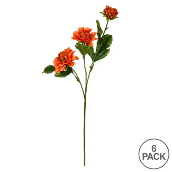 6 Pack: Orange Dahlia Spray {4}