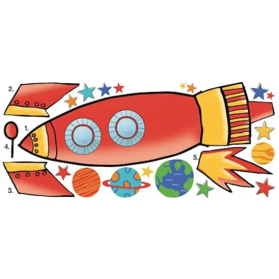 RoomMates Rocket Peel & Stick Giant Wall Decals {3}