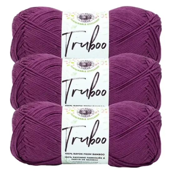 3 Pack Lion Brand&reg; Truboo Yarn Mulberry {1}