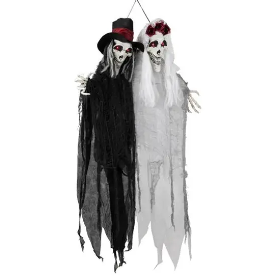47" Lit Vampire Couple with Sound Halloween Decoration  {6}
