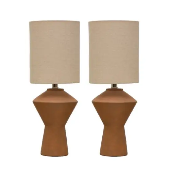 Hello Honey® Modern Sculptural Terracotta Table Lamps, 2ct. {1}