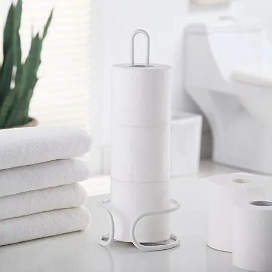 SunnyPoint Toilet Paper Holder White {4}