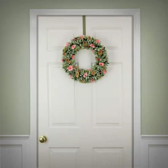 18" Spring Pastel Floral Wreath {3}