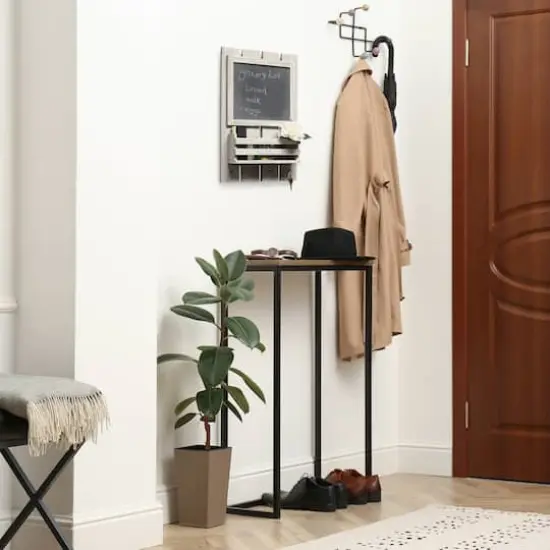 Elegant Designs Chalkboard Sign, Key Holder & Mail Storage Accent Gray Wash {5}