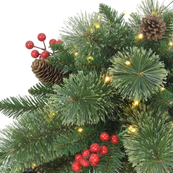 18" Pre-Lit LED Cashmere Branch Urn Filler {3}