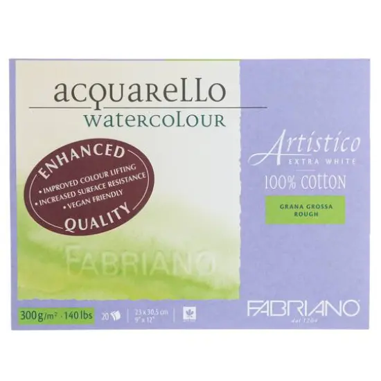 Fabriano&reg; Artistico Extra White Rough Watercolor Block {1}