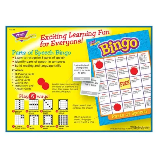 Trend Enterprises&reg; Parts of Speech Bingo {5}