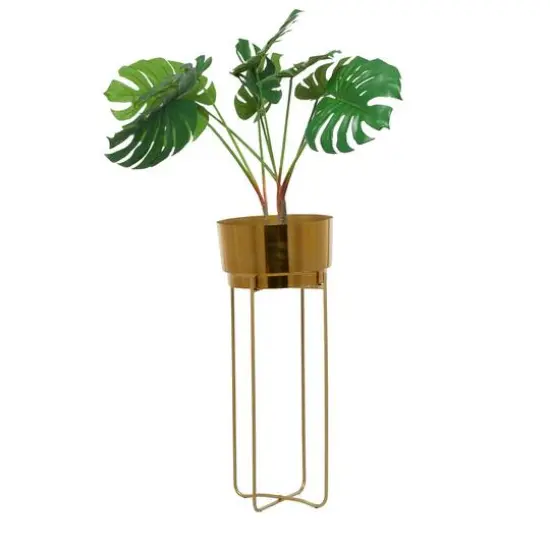 CosmoLiving by Cosmopolitan Contemporary Planter Stand Set Gold {8}