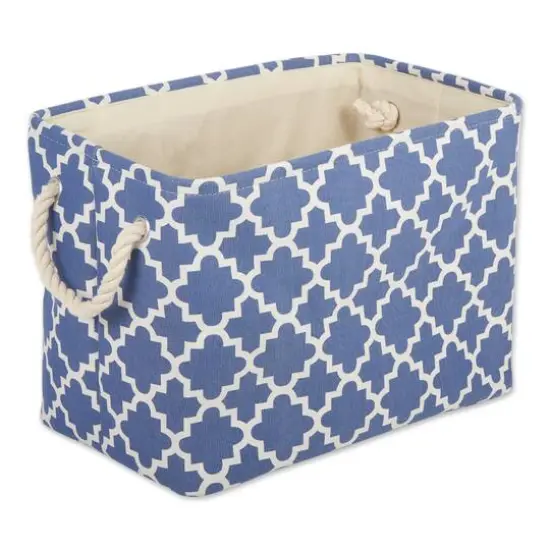 DII&reg; Large Rectangle Lattice Polyester Bin French Blue {2}