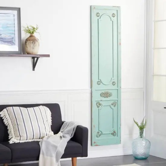 78" Green Farmhouse Floral Wood Wall D&eacute;cor {7}