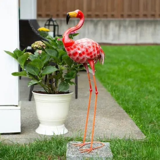 34.5" Bright Standing Flamingo {5}