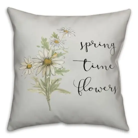 Spring Flowers 18" x 18" Throw Pillow {1}