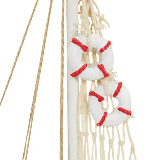 Blue Sail Boat with Netting & Starfish Sculpture Set {7}